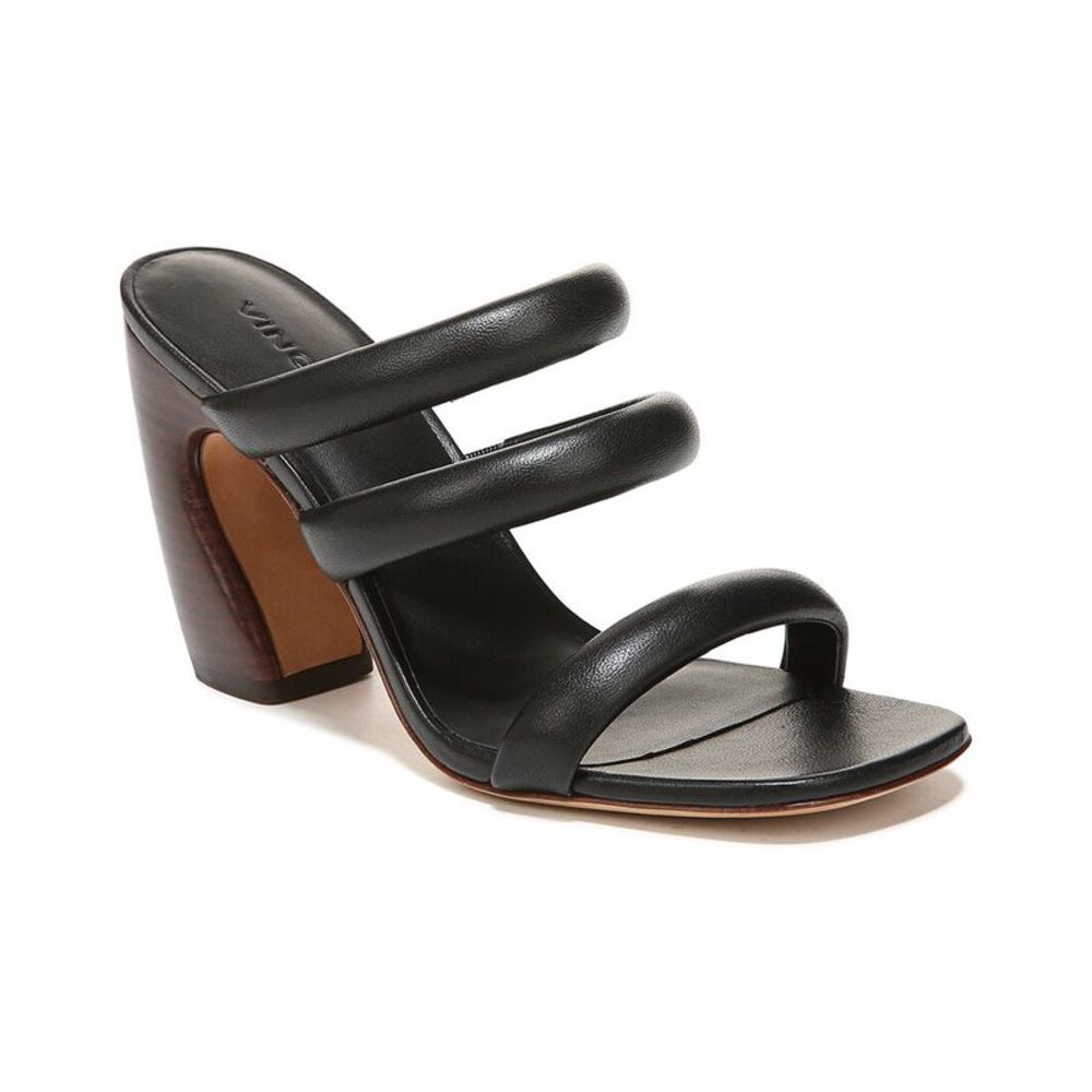 Vince Black Leather Sandals